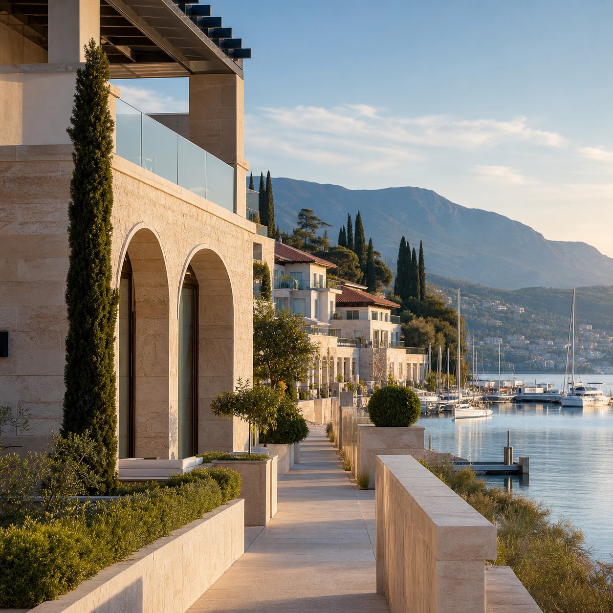 Waterfront town on an investment route